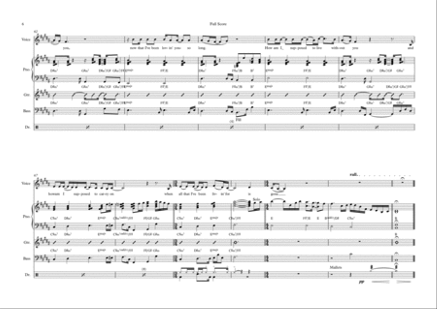 How Am I Supposed To Live Without You Bass Voice scores gallery preview page 6