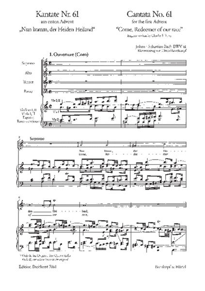 Cantata BWV 61 "Come, Redeemer of our race"