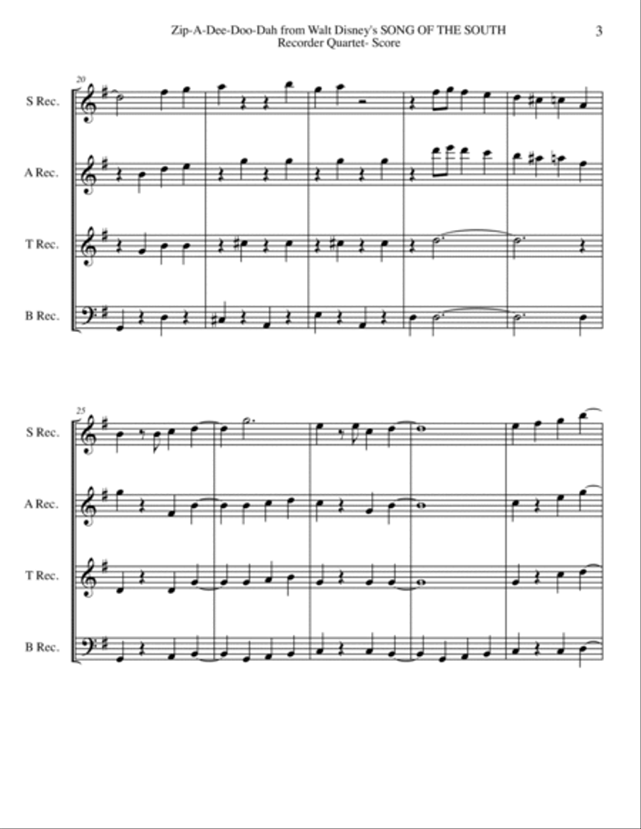 Zip-A-Dee-Doo-Dah Small Ensemble scores gallery preview page 3
