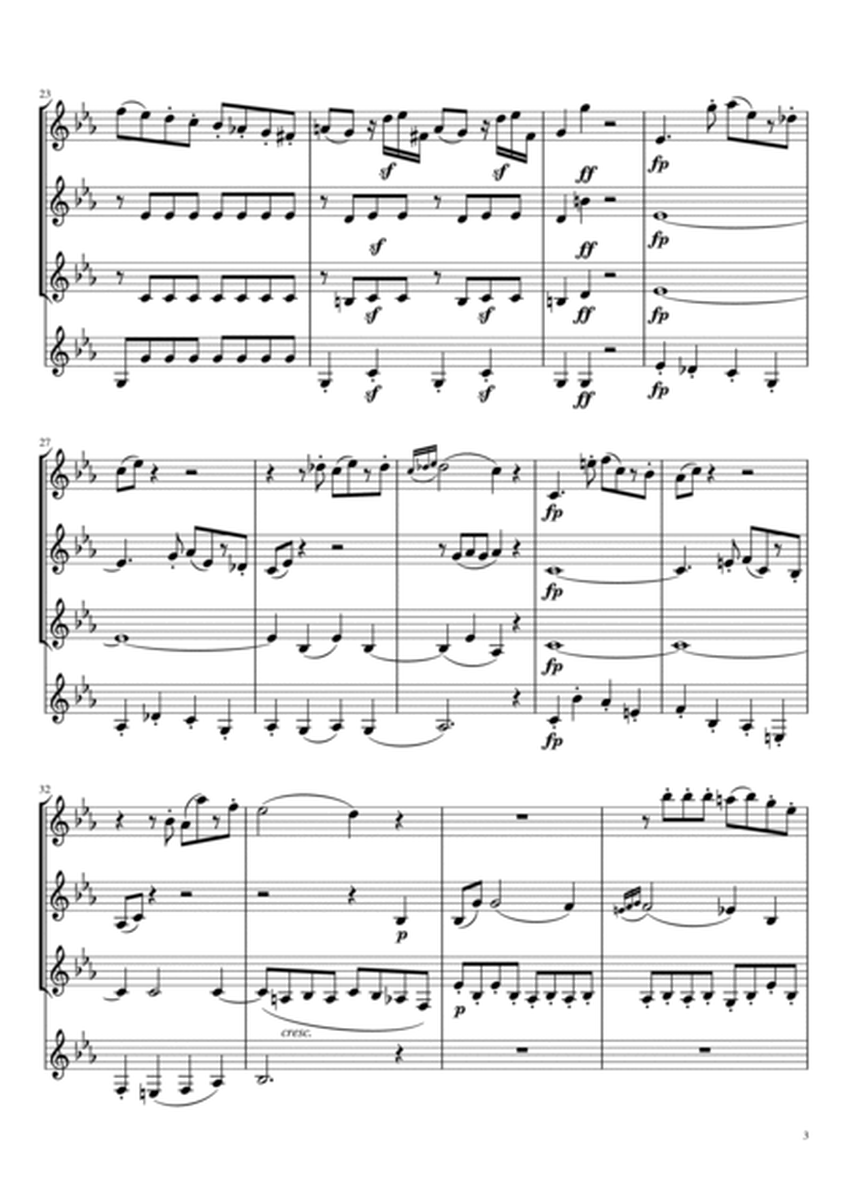 Ludwig van Beethoven: Quartet No.4 Op.18 in C minor for 4 Clarinets (3 Clarinets and Bass Clarinet).