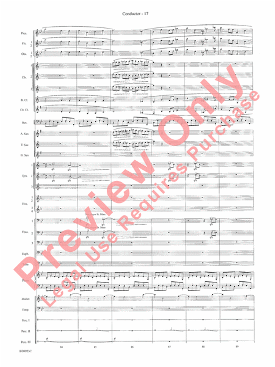 The Winds of Poseidon (from The Odyssey (Symphony No. 2)) Concert Band scores gallery preview page 21