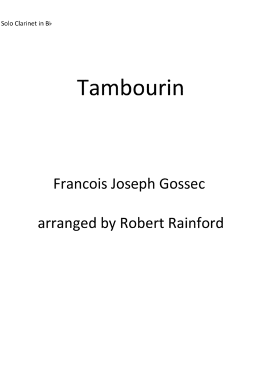 Tambourin Tambourin Clarinet Choir scores gallery preview page 5