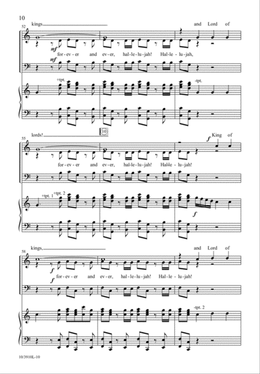 Hallelujah Chorus 3-Part scores gallery preview page 10