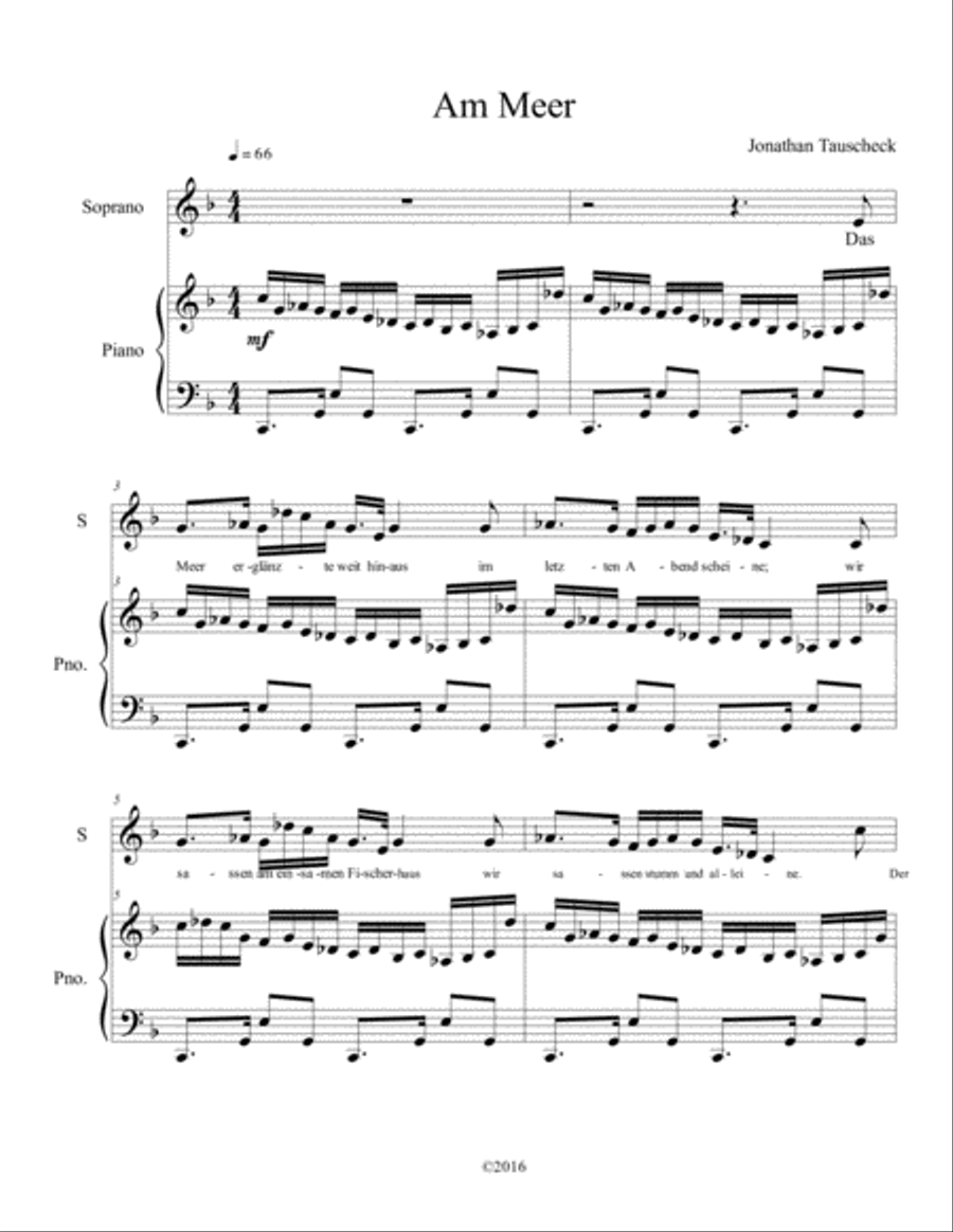 Am Meer High Voice scores gallery preview page 1