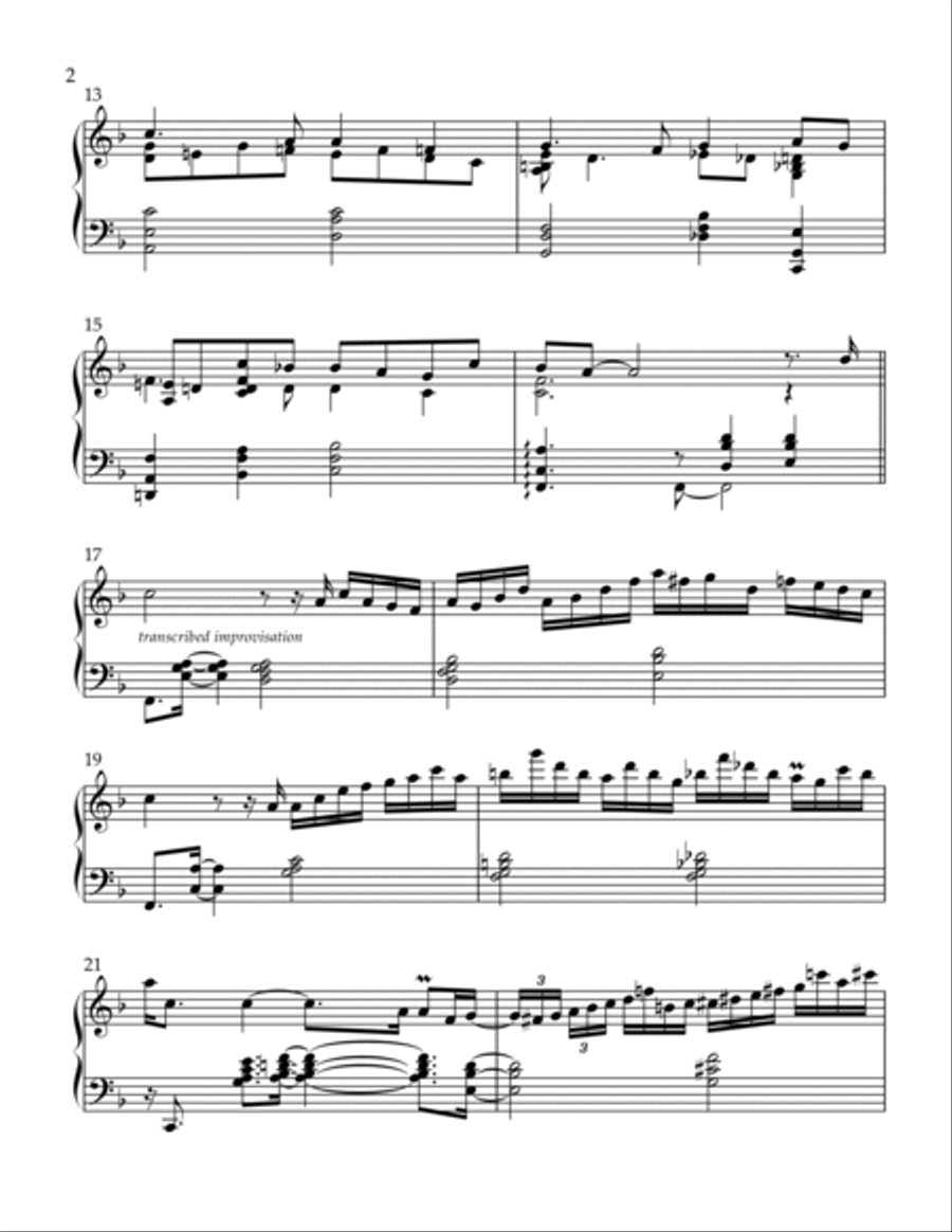 AULD LANG SYNE (jazz piano arrangement) Piano Solo scores gallery preview page 3