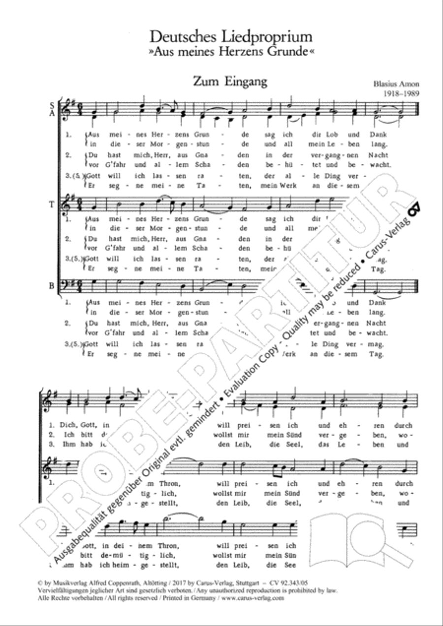 Doppelbauer, Orgelsatze zum Deutschen Liedproprium Choir scores gallery preview page 3