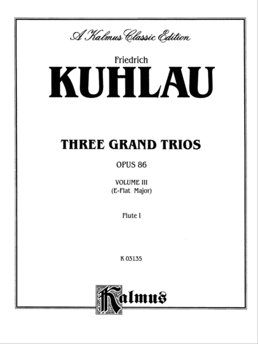 Three Grand Trios, Op. 86: Flute Woodwind Trio scores gallery preview page 1