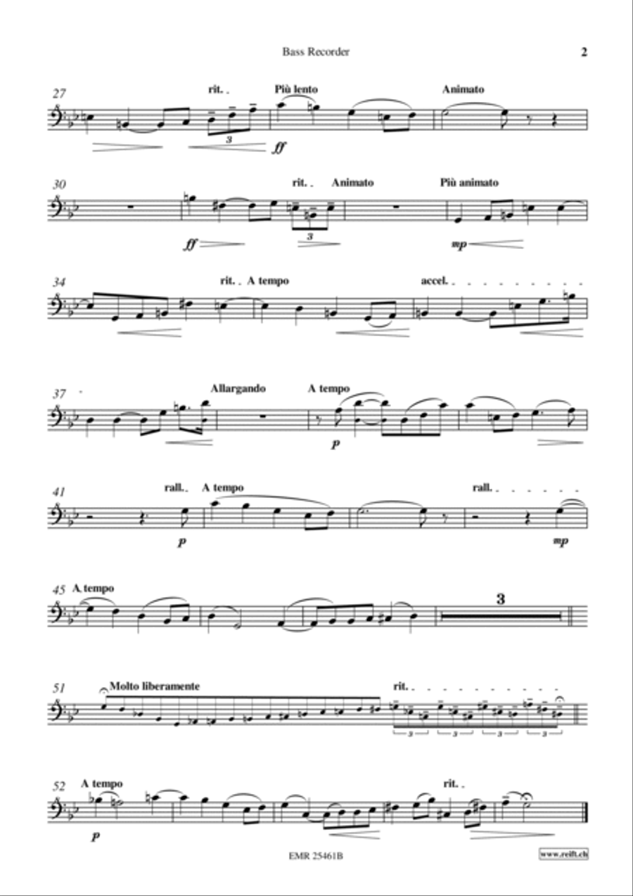 Adagio Bass Recorder scores gallery preview page 3