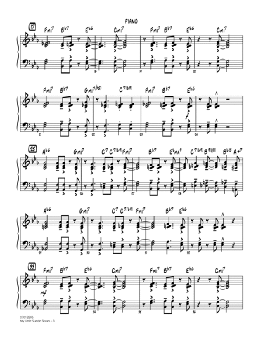 My Little Suede Shoes - Piano Jazz Ensemble scores gallery preview page 3