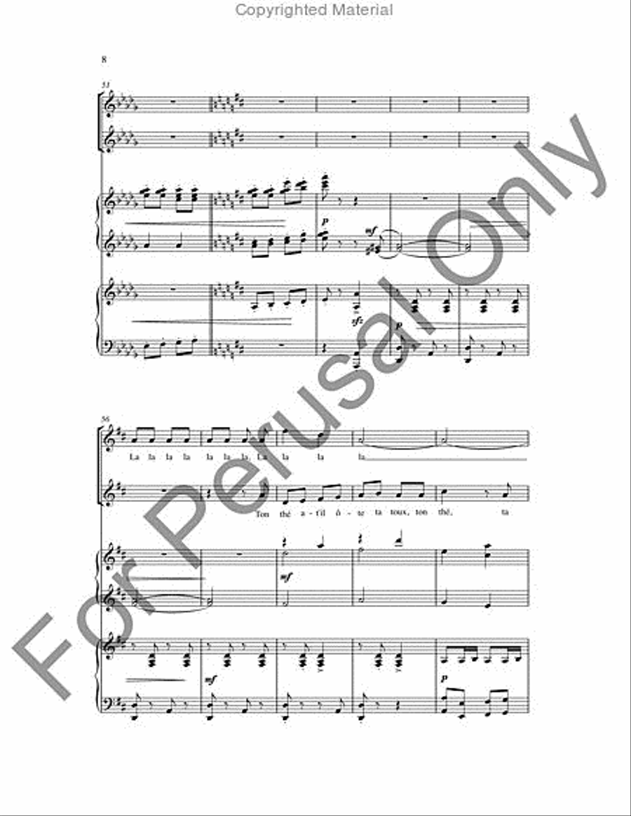 Ton Thé (Choral Score) SA scores gallery preview page 7