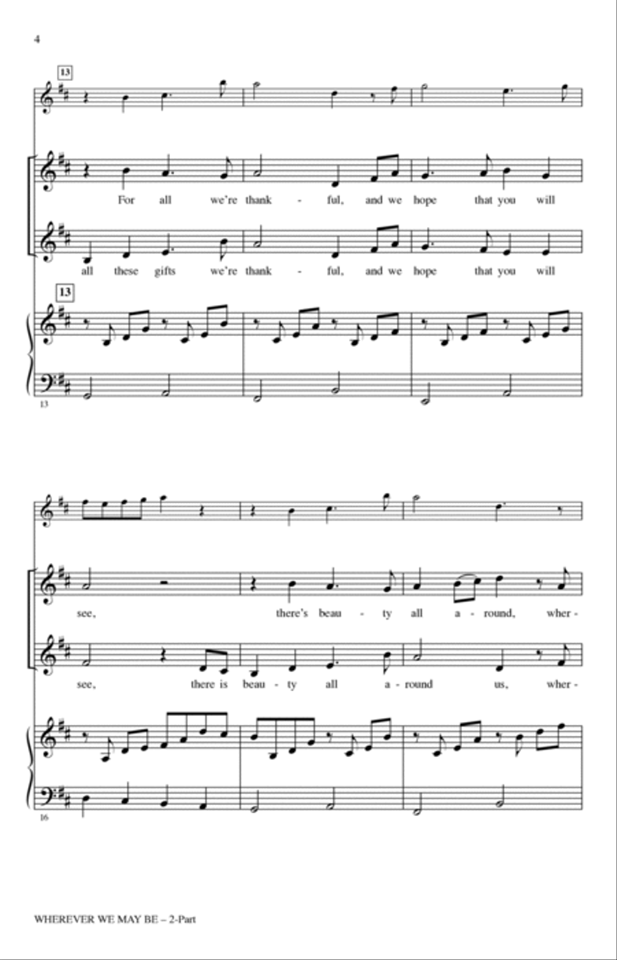 Wherever We May Be 2-Part scores gallery preview page 3