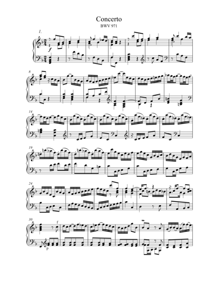 Bach - Italian Concerto bwv 971 for piano solo