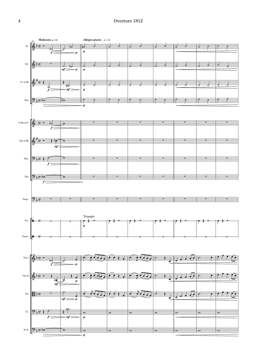Overture 1812 - easy version Full Orchestra scores gallery preview page 3