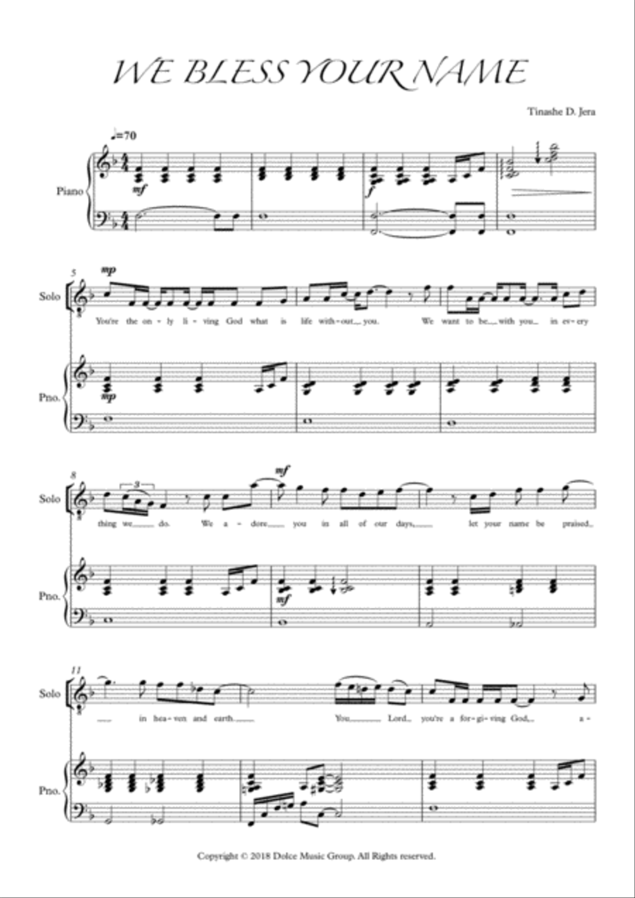 We bless your name - TTBB TTBB scores gallery preview page 2