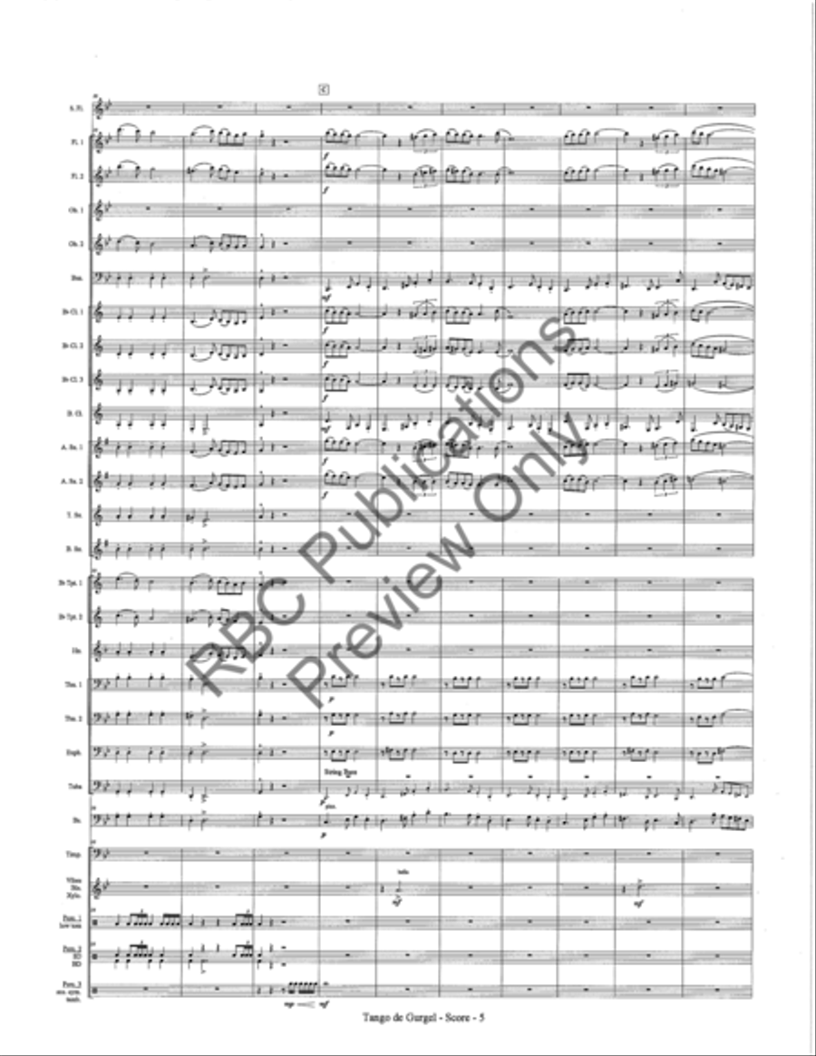 Tango De Gurgel (Score) Tango De Gurgel (Score) Concert Band scores gallery preview page 8