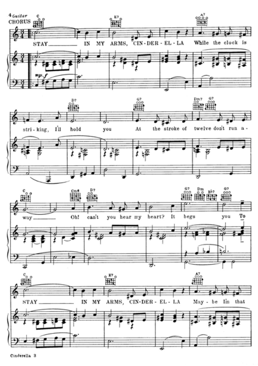 Cinderella, Stay In My Arms Voice scores gallery preview page 4