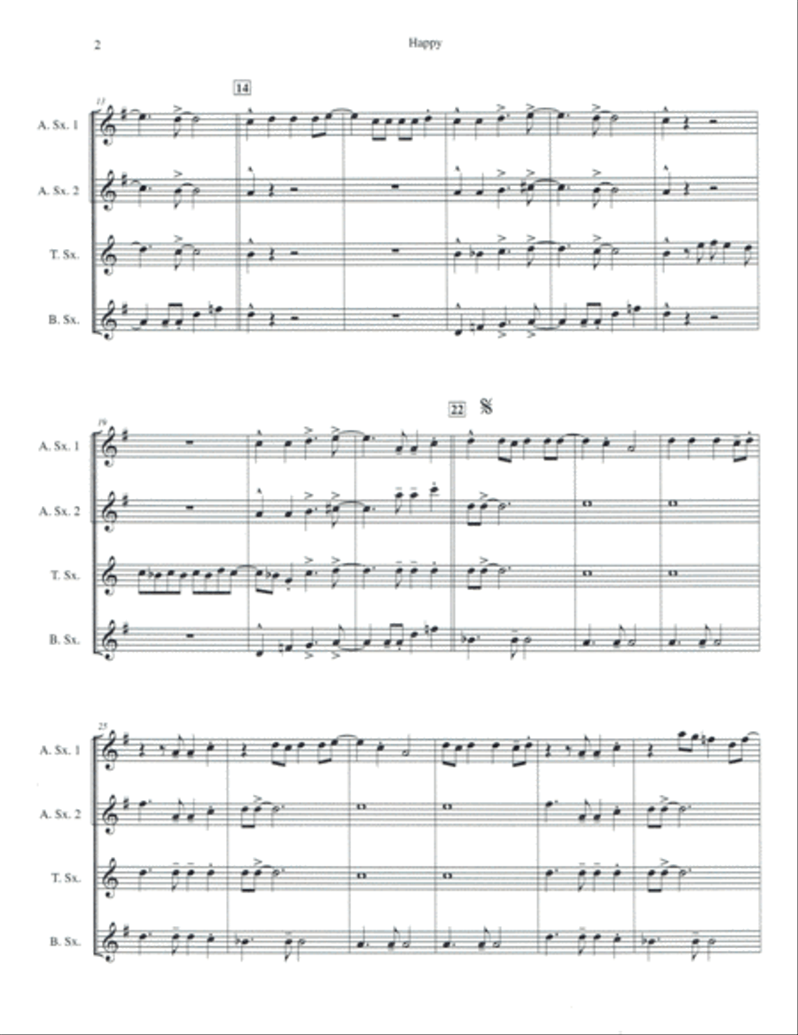 Happy Happy Woodwind Quartet scores gallery preview page 2
