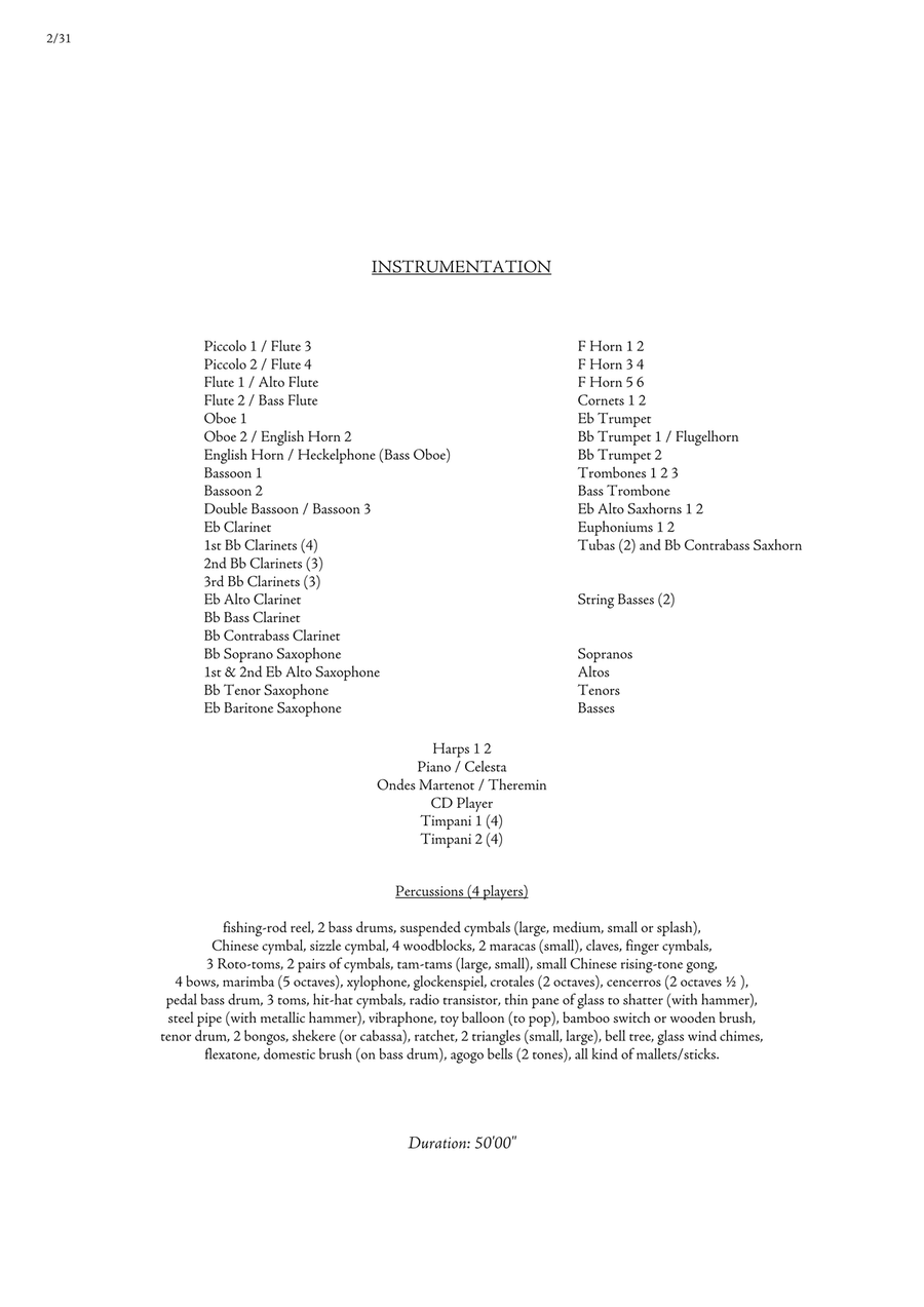 Symphonie de l Espace (Symphony of Space) - SCORE (complete symphony) Choir scores gallery preview page 2