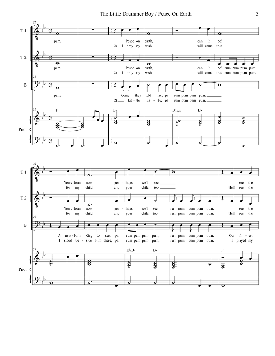 Peace On Earth Peace On Earth TTB scores gallery preview page 3