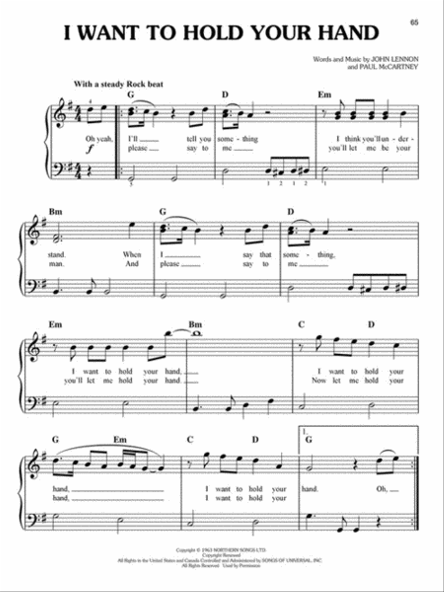 First 50 Songs by the Beatles You Should Play on the Piano Easy Piano scores gallery preview page 4