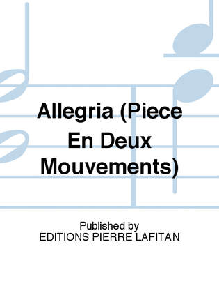 Book cover for Allegria (Pièce En Deux Mouvements)