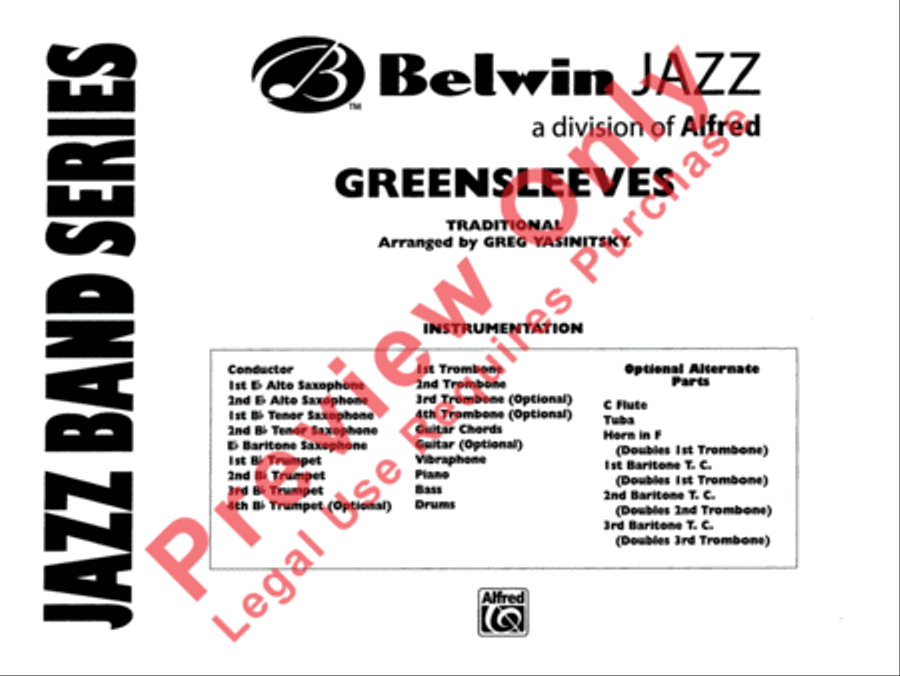 Greensleeves Jazz Ensemble scores gallery preview page 2