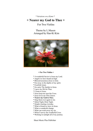 Book cover for Nearer my God to Thee (For Violin Duet)