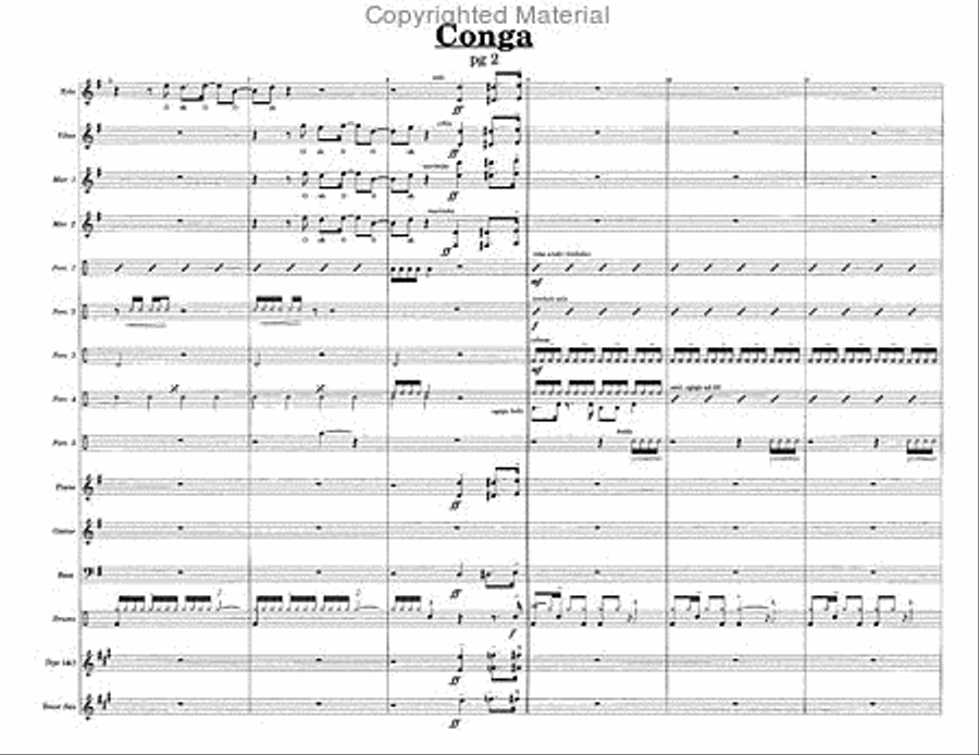 Conga Percussion Ensemble scores gallery preview page 3