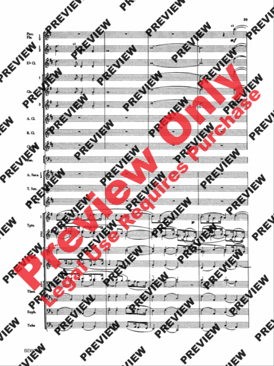 Water Music Suite Concert Band scores gallery preview page 39