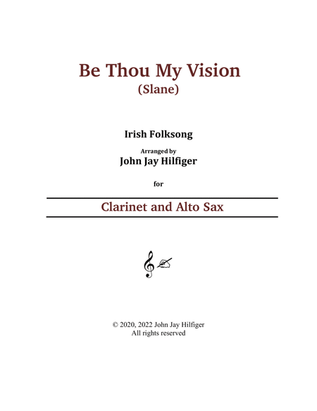 Be Thou My Vision for Clarinet and Alto Sax image number null