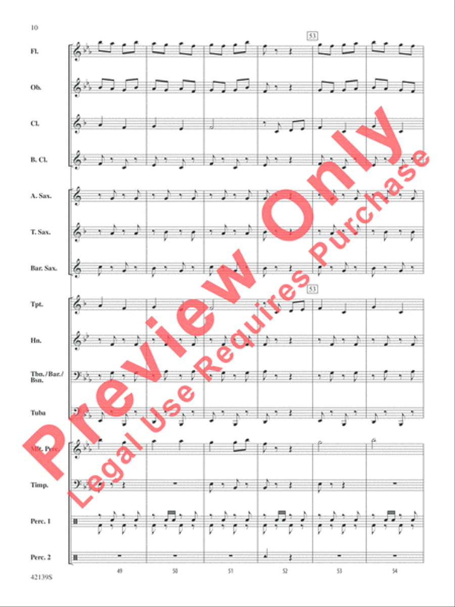 March for a Norwegian Penguin Concert Band scores gallery preview page 11