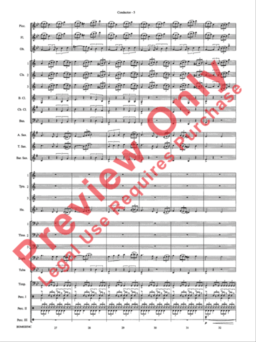 Celtic Carol Concert Band scores gallery preview page 8