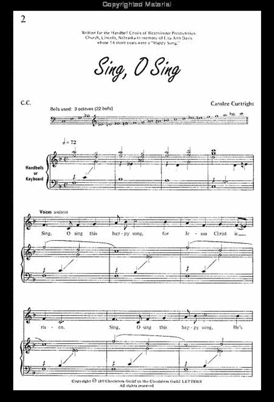 Sing, O Sing (Two-part) Sing, O Sing (Two-part) 2-Part scores gallery preview page 2