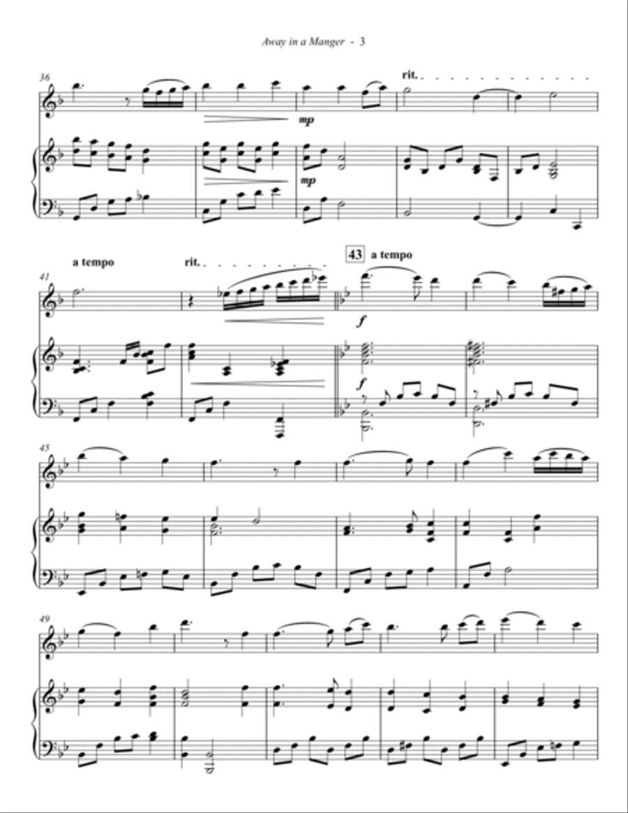 Away in a Manger (Flute) Flute Solo scores gallery preview page 4