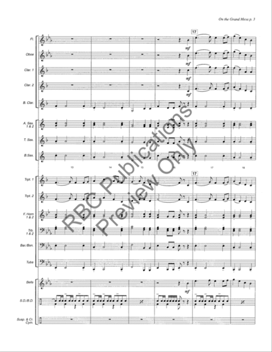 On The Grand Mesa Concert Band scores gallery preview page 6