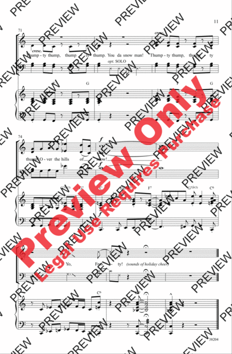 Frosty the Snowman 4-Part scores gallery preview page 11