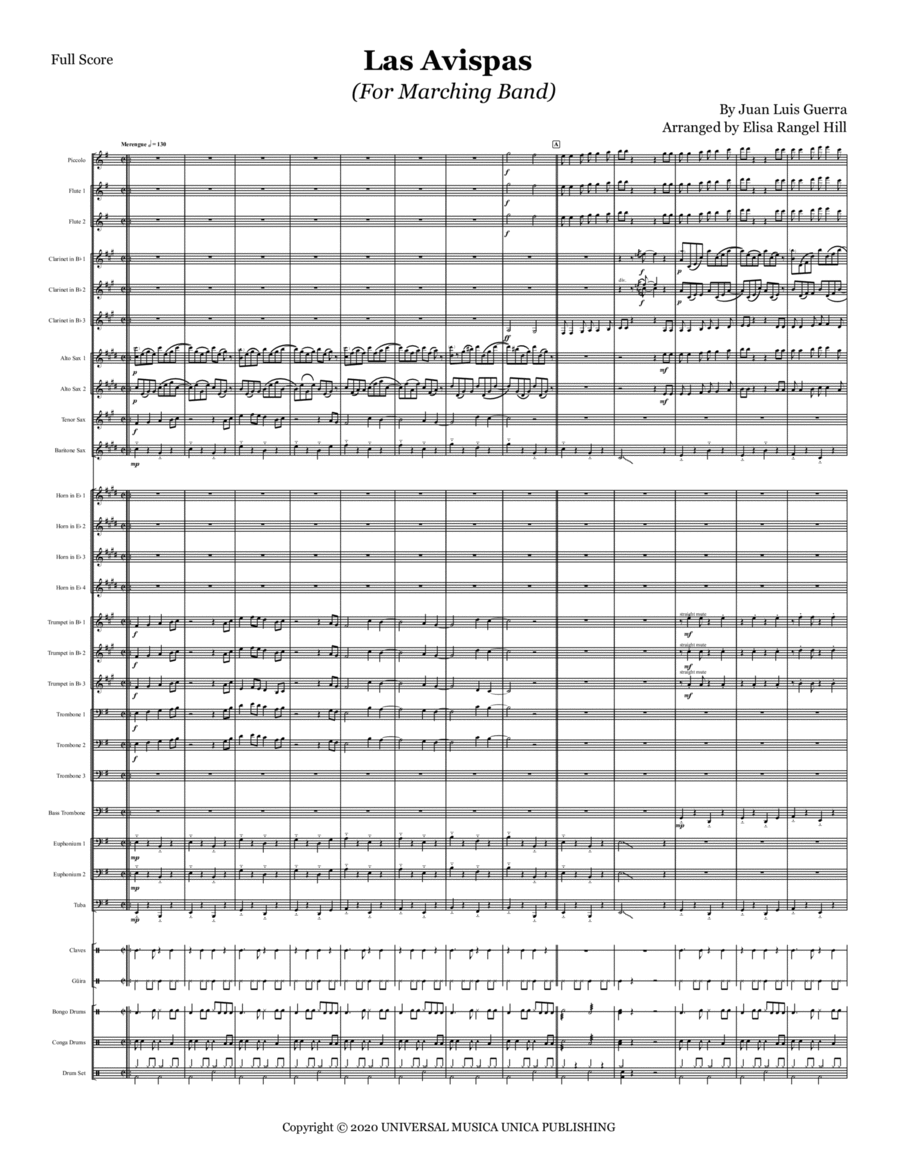 Las Avispas Marching Band scores gallery preview page 1
