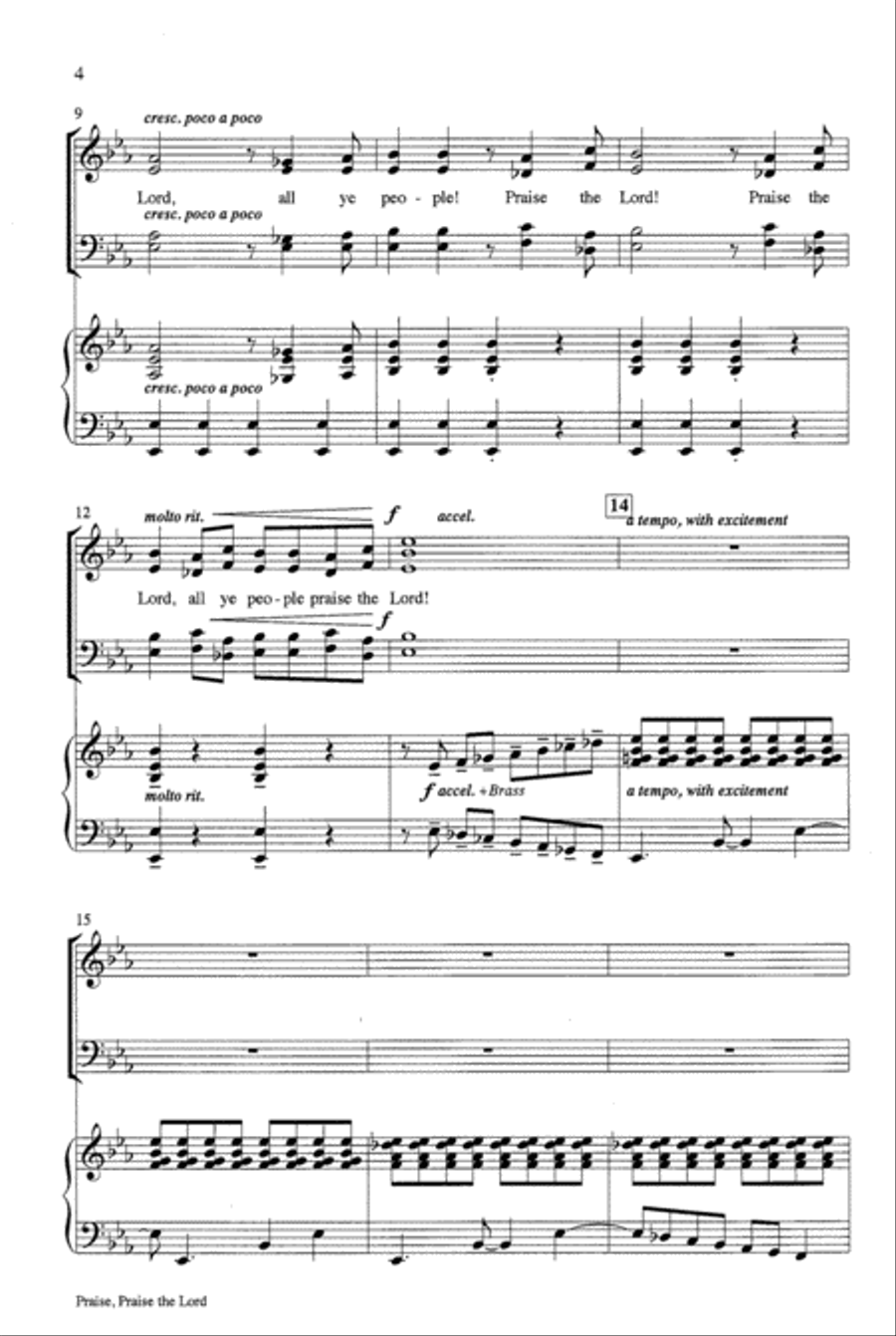 Praise, Praise the Lord Praise, Praise the Lord 4-Part scores gallery preview page 3