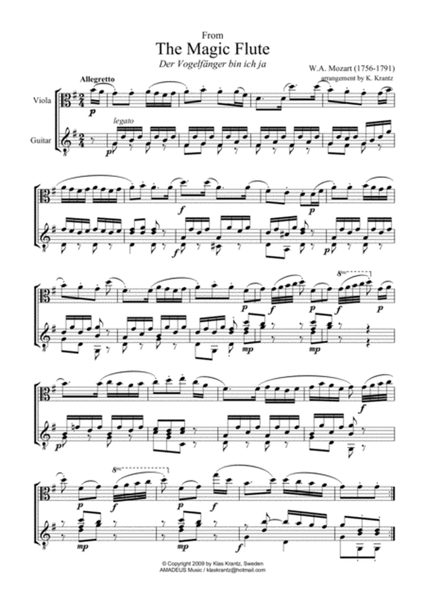 8 short pieces by Mozart for viola and guitar image number null