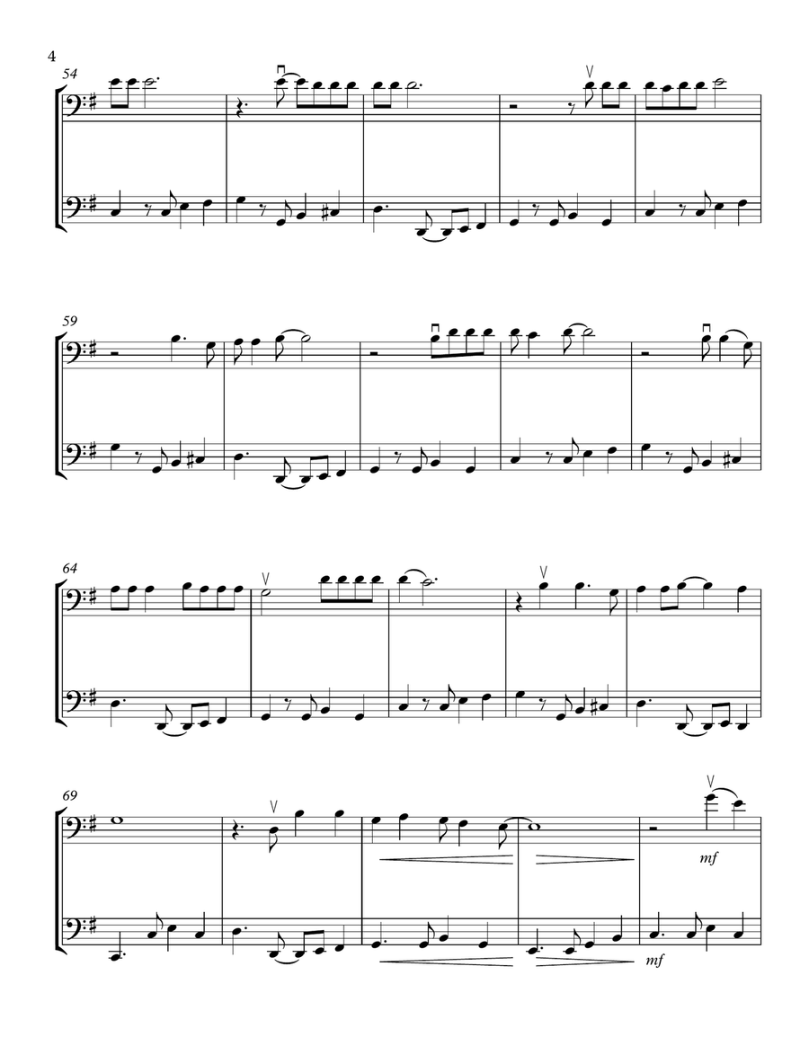 Brown Eyed Girl String Duet scores gallery preview page 4