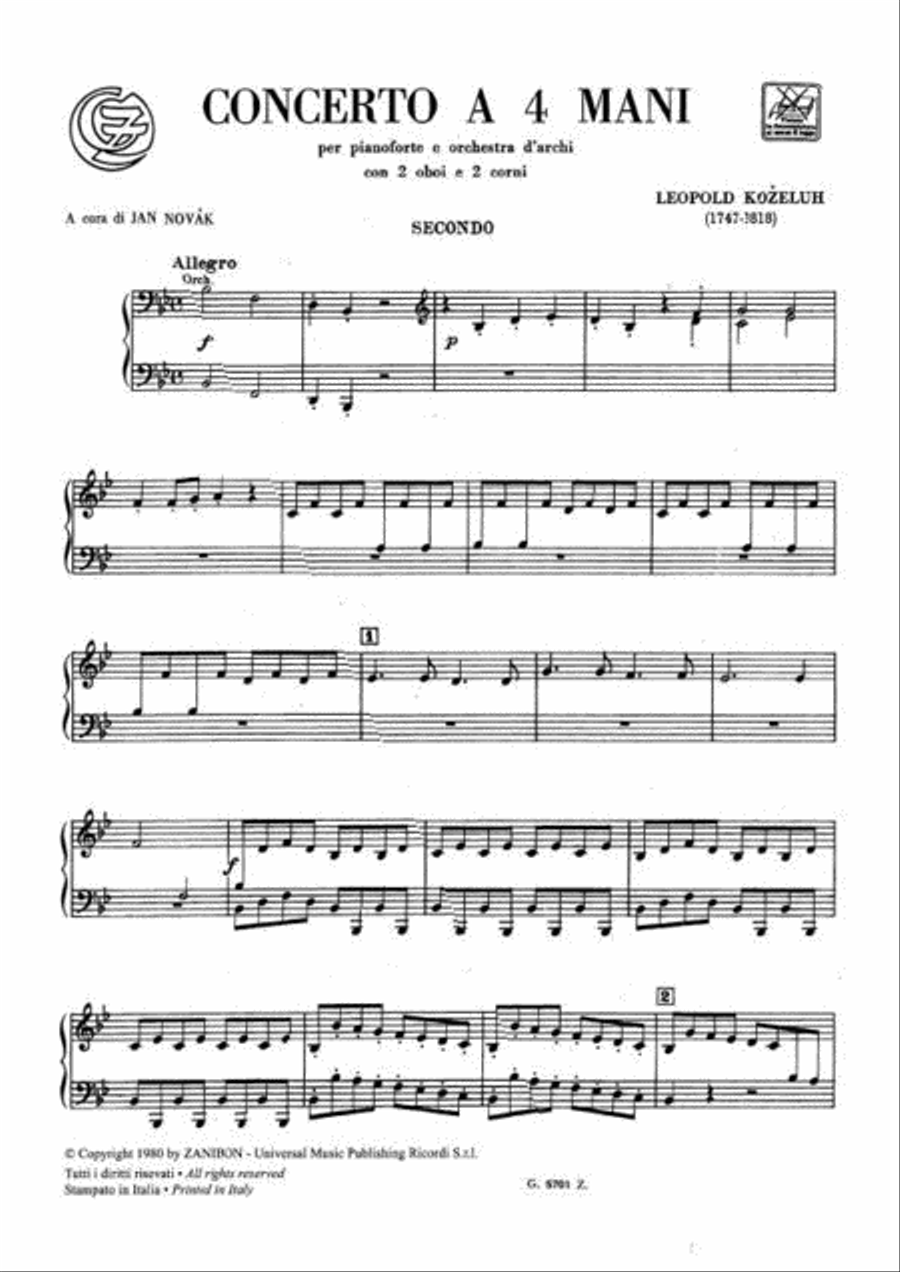 Concerto A Quattro Mani Concerto A Quattro Mani Piano Solo scores gallery preview page 2