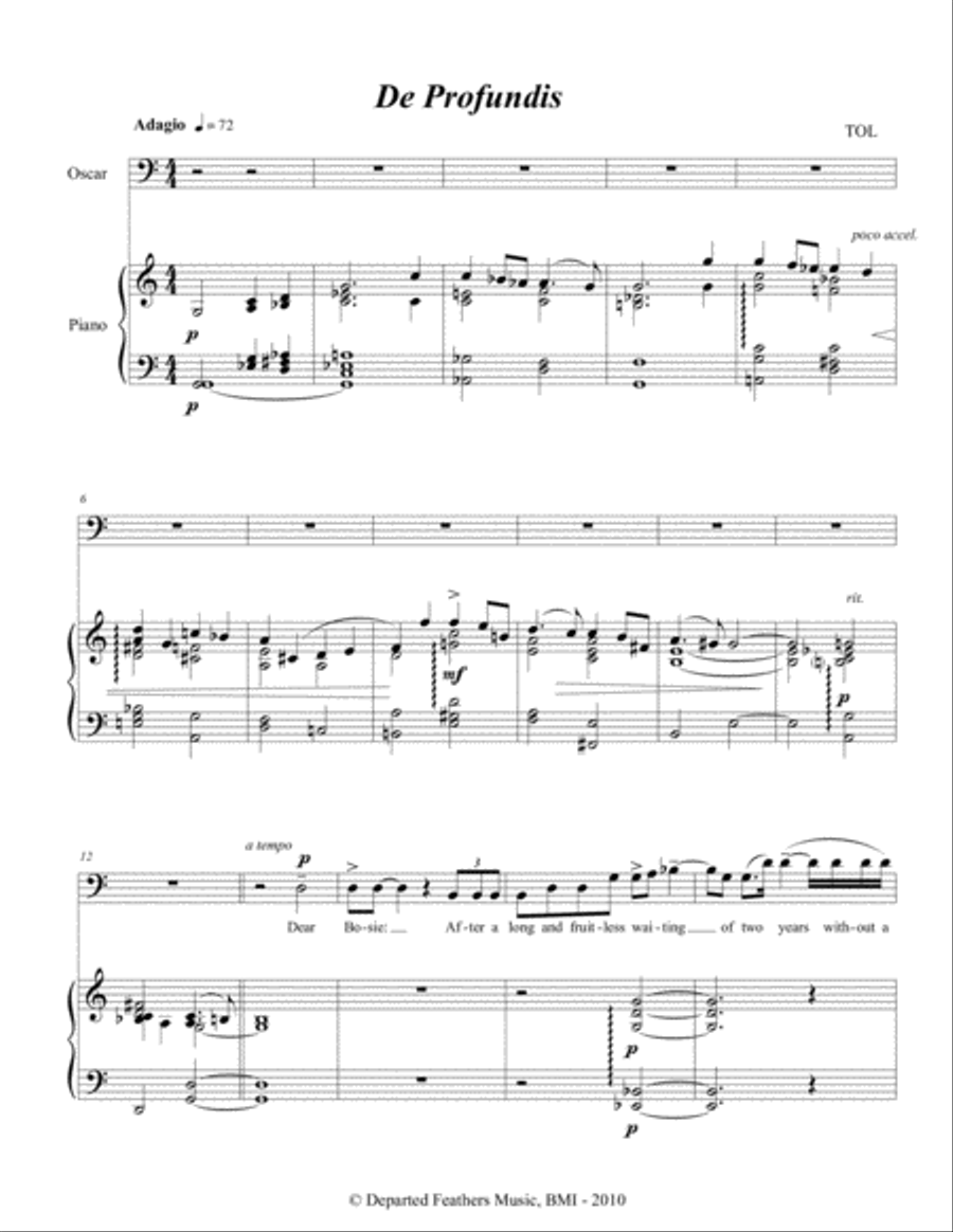 De Profundis (2010) for baritone and piano Voice Solo scores gallery preview page 4