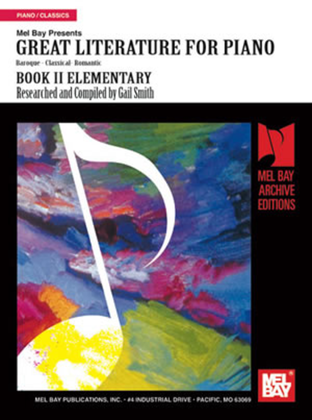 Book cover for Great Literature for Piano Book 2 (Elementary)