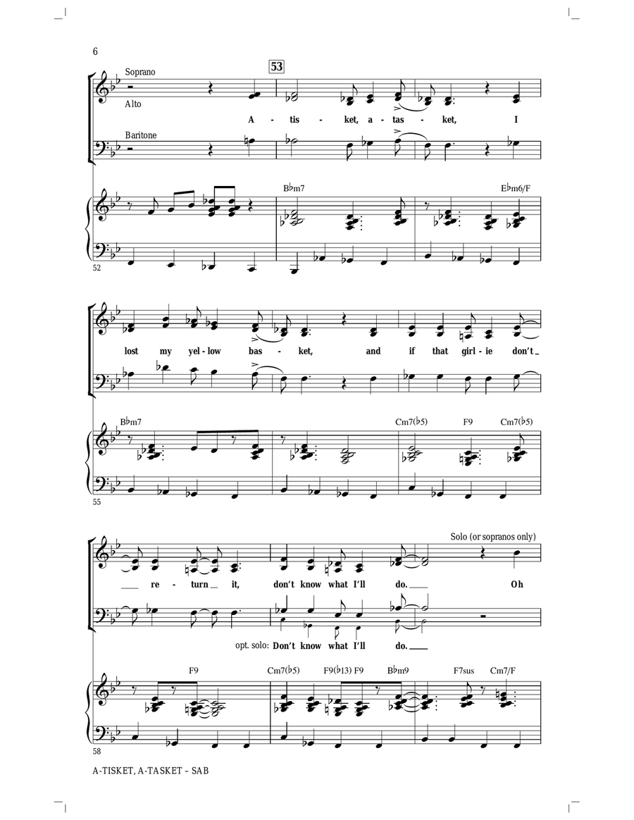 A-Tisket, A-Tasket 3-Part scores gallery preview page 6