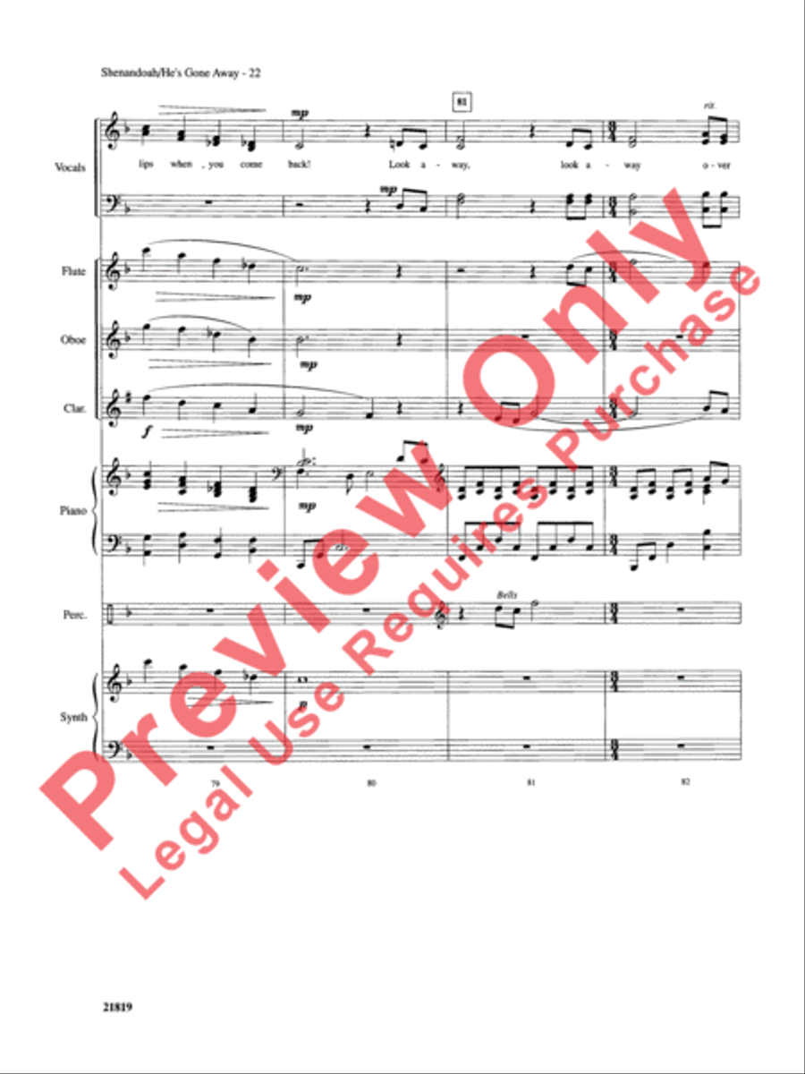 Shenandoah / He's Gone Away Choir scores gallery preview page 23