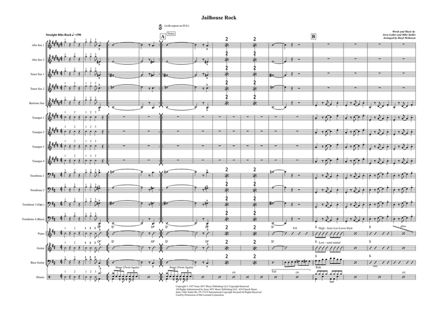 Jailhouse Rock Jazz Ensemble scores gallery preview page 1