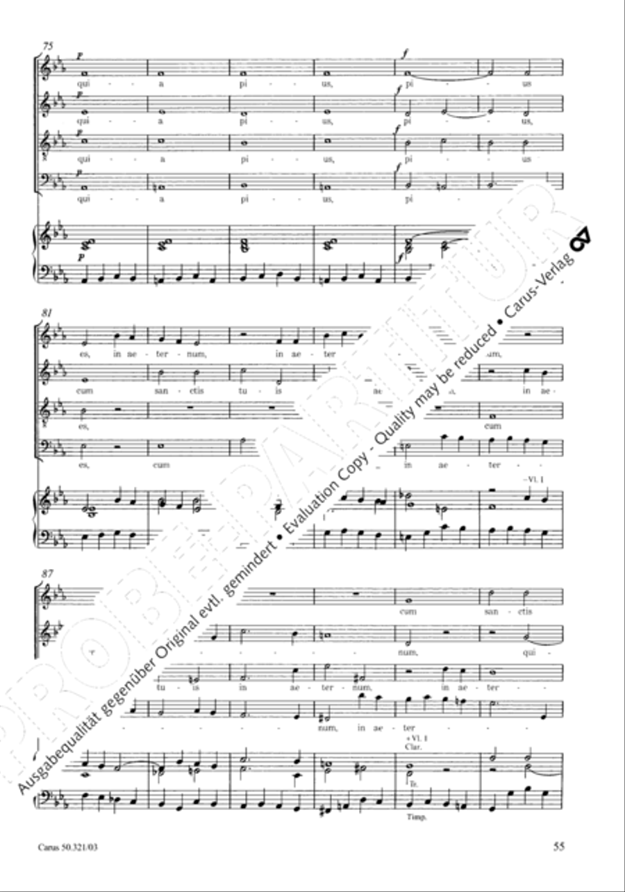 Requiem in C minor 4-Part scores gallery preview page 62