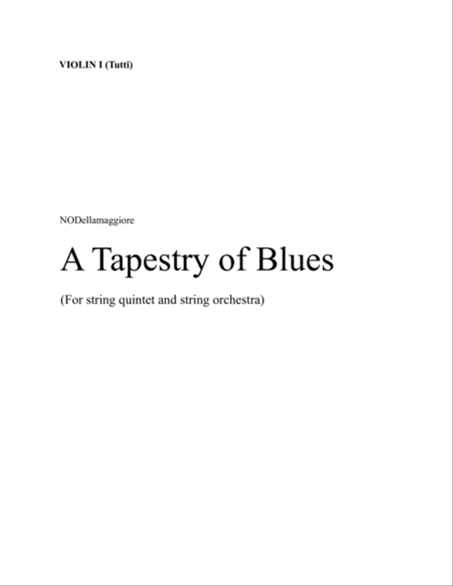 A Tapestry of Blues (10 parts) Large Ensemble scores gallery preview page 1