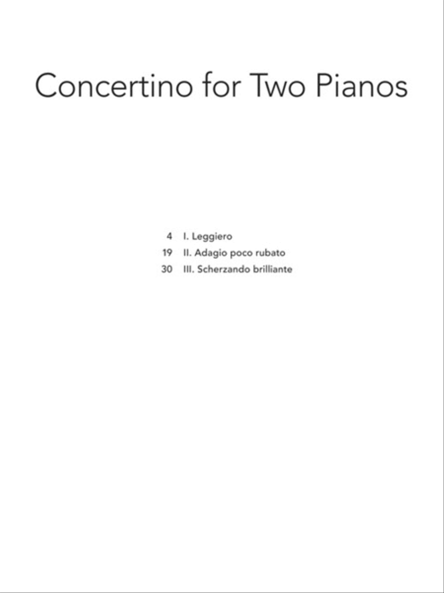 Concertino for Two Pianos Piano Solo scores gallery preview page 3