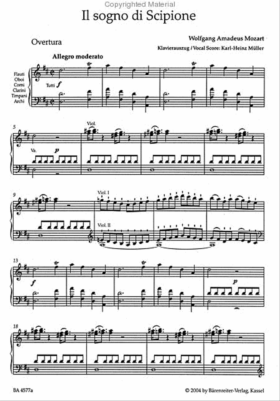Il sogno di Scipione - Der Traum des Scipio, KV 126 Mixed Choir scores gallery preview page 3
